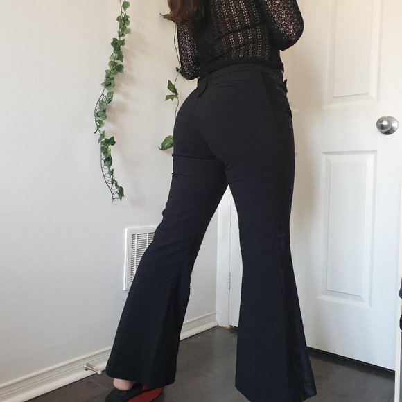 Y2K BLACK LOW RISE PANTS - Picture 4 of 4